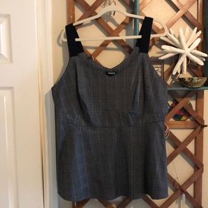 Grey black peplum